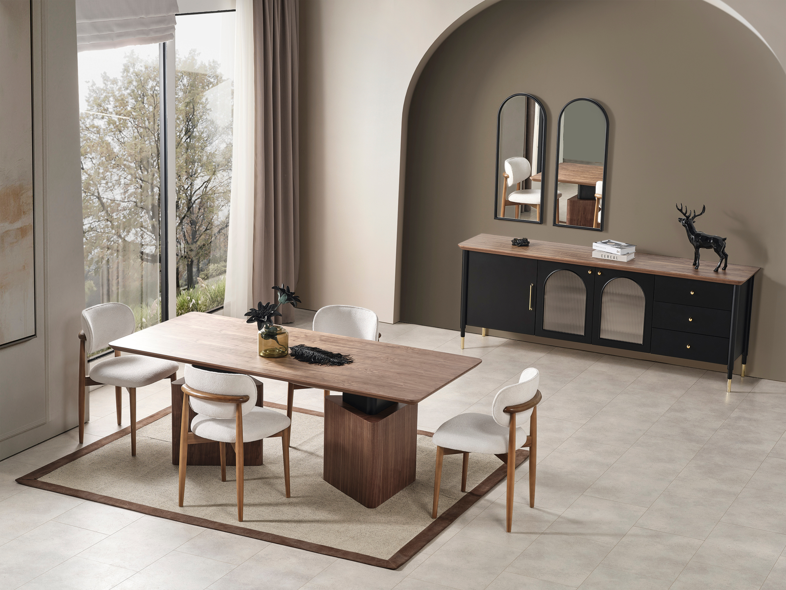 Yıldız Yemek Odası Takımı(Siyah)